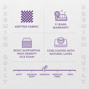 Premium Quilt -Natural Coir Mattress (5393516822692)
