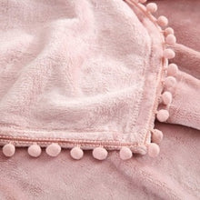 Load image into Gallery viewer, Coco Soft Blanket with Pom Pom - Pastel pink (7496159133860)
