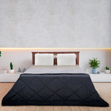 Load image into Gallery viewer, Restolex - All season Reversible Comforter Black Mystery (7469362938020)
